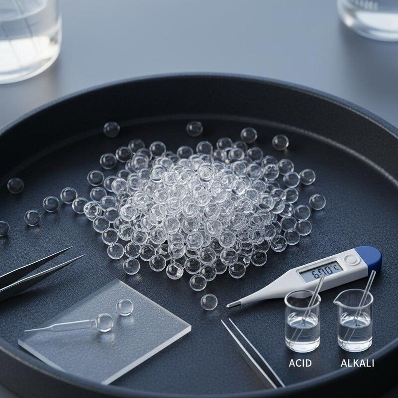 Κοιλοί Γυάλινοι Μικροσφαιρίδια με Διάμετρο 10-75 μm, Αντοχή σε Θερμοκρασία έως 600°C και Καλή Αντοχή σε Οξέα και Αλκάλια
