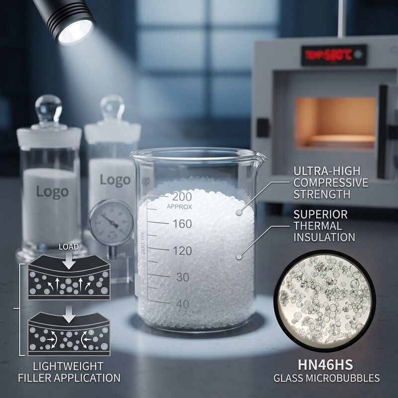 HN38 Hollow Glass Microspheres with 4-125 MPa Compressive Strength 1.2-2.2 Dielectric Constant and 855℃ Softening Temperature