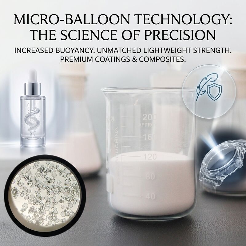 Hollow Glass Beads with 2000 Psi Compressive Strength, Low Moisture Absorption, and 0.15-0.35 G/cm³ Bulk Density for Industrial Applications